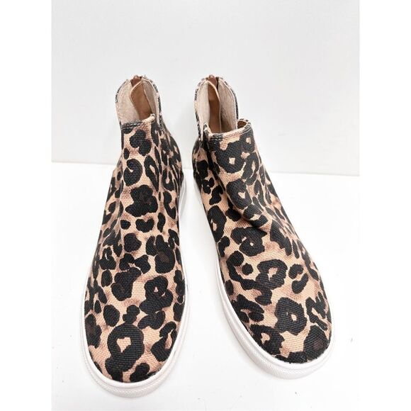 Steve Madden Boots Womens Size 6 Claud Brown Black Leopard Print Ankle Bootie - Picture 3 of 8